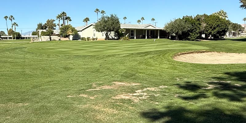 The green on the 13th hole on the Millennium course