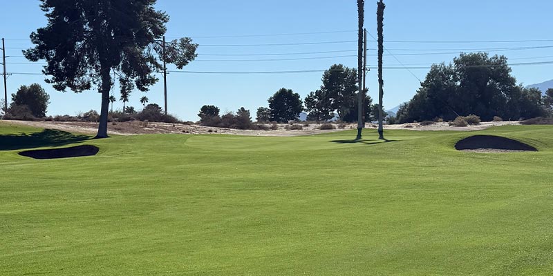 The green on the 6th hole on the Millennium course